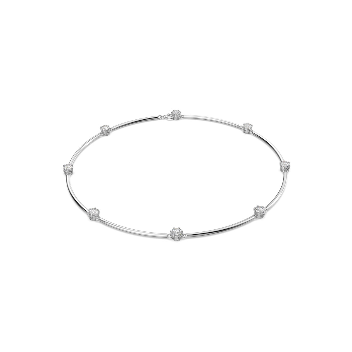 Swarovski Constella Necklace, Round Cut, White, Rhodium Plated